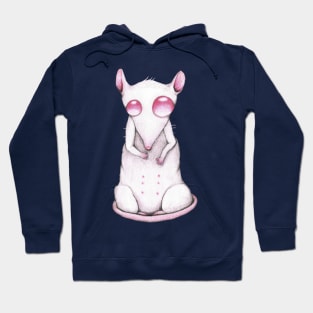 Albino rat pencil drawing Hoodie